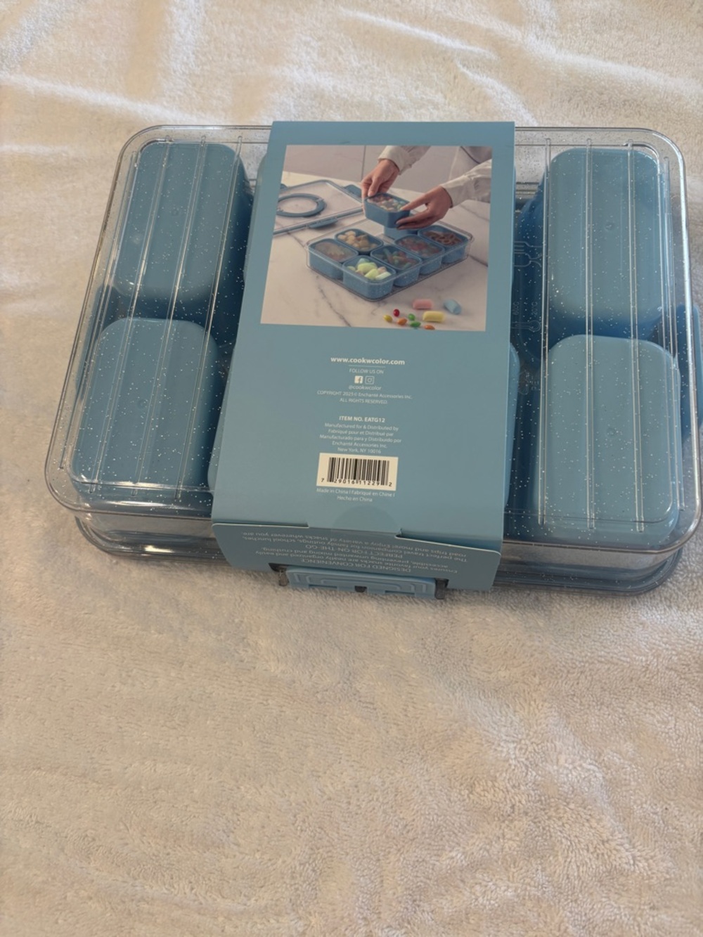Cook With Color (CWC) - Blue Perfect On-The-Go Snack Box - 8 Compartments. NWT - Picture 5 of 7